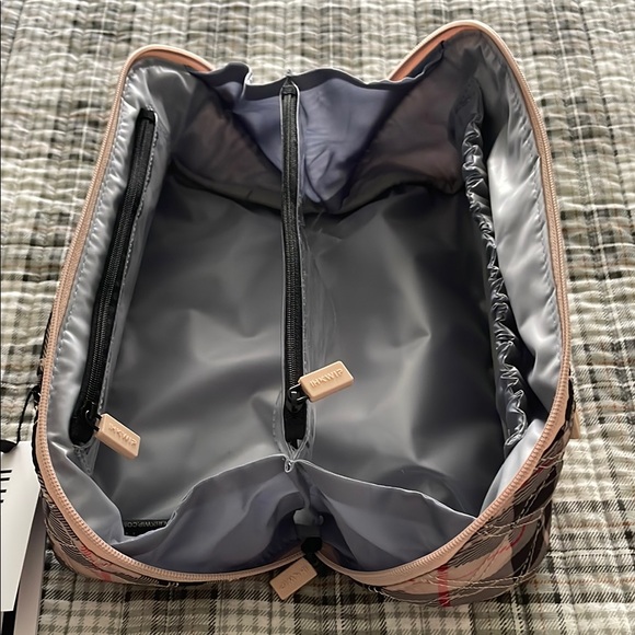 Plaid Cosmetic Bag - Black and Tan - Picture 3 of 5